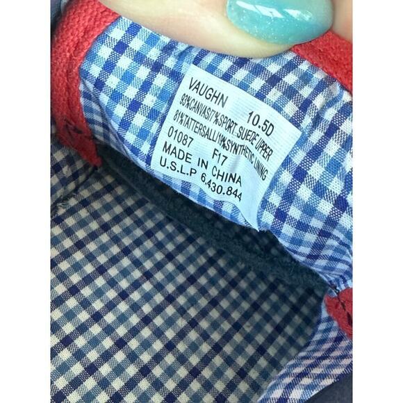 Polo Ralph Lauren Vaugh red canvas sneakers for men size 10.5 - Picture 10 of 10